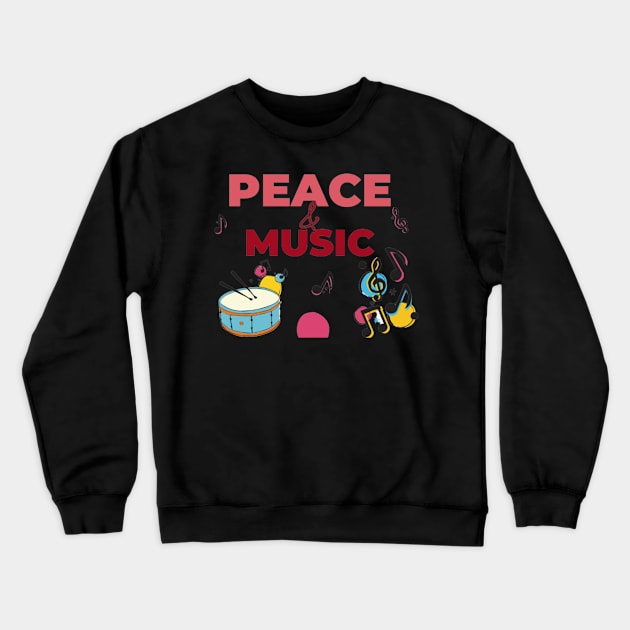 Peace & Music - International day of Peace Crewneck Sweatshirt by Tee Shop